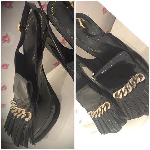 YSL SHOES ORGINAL CLEAR AND USED حذاء ايف سانت لورانت اصلي